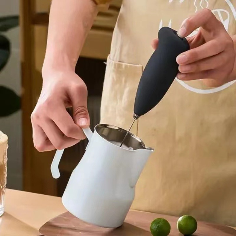 Electric Milk Frother Handheld - MINI Milchaufschäumer USB Wiederaufladbar 3 Geschwindigkeiten