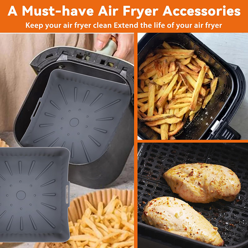 Quadratische große Silikon-Luf – Air Fryer Silicone Pot Liner Bewertung und Preis